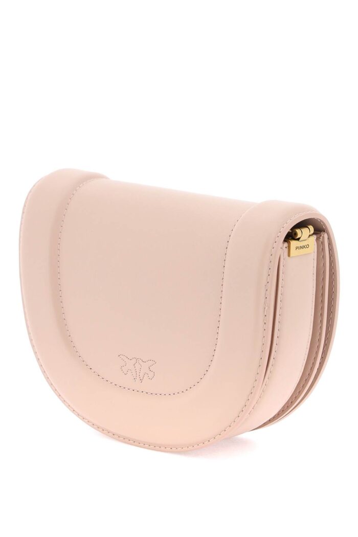 PINKO Mini Love Bag Click Round Leather Shoulder Bag