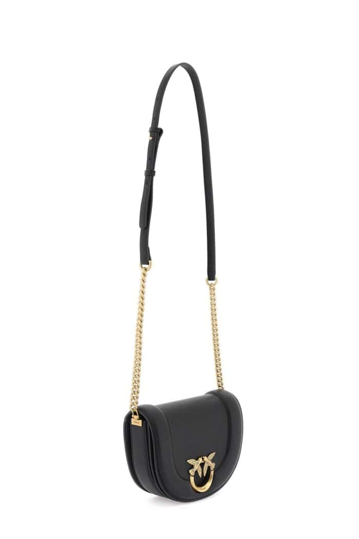 pinko mini love bag click round leather shoulder bag Pinko Mini Love Bag Click Round Leather Shoulder Bag