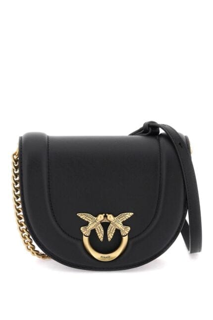 Pinko Mini Love Bag Click Round Leather Shoulder Bag