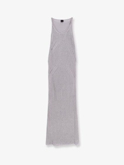Pinko Nelson Viscose And Metallised Fibre Long Dress