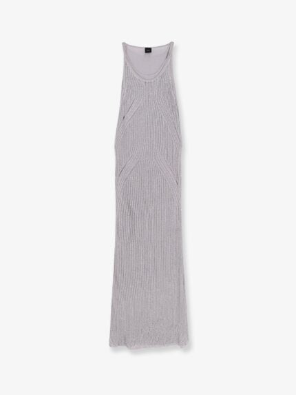 Pinko Nelson Viscose And Metallised Fibre Long Dress