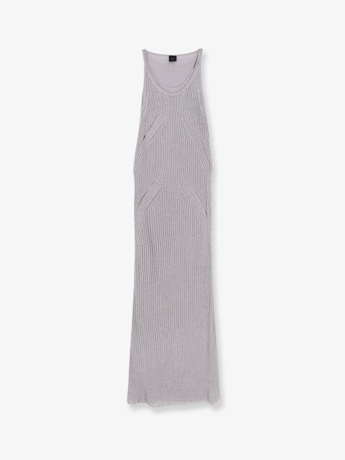 Pinko Nelson Viscose And Metallised Fibre Long Dress