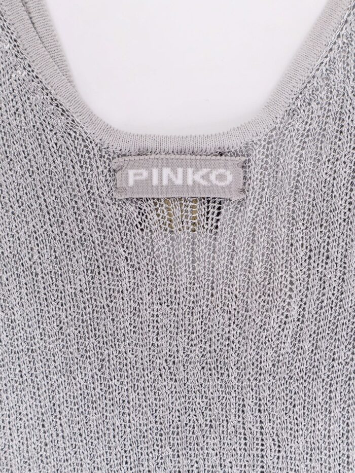 Pinko Noha Viscose And Metallized Fibre Tank Top