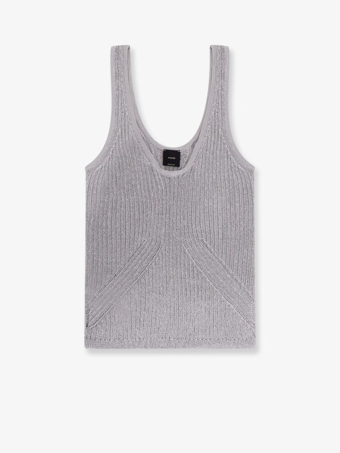 Pinko Noha Viscose And Metallized Fibre Tank Top