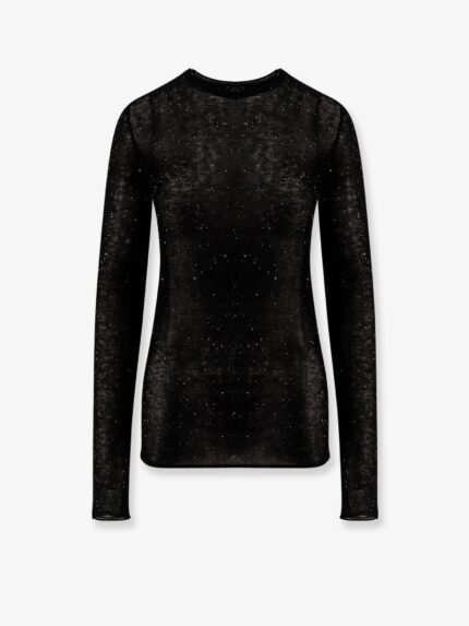 Pinko Pico Wool Top With Rhinestones