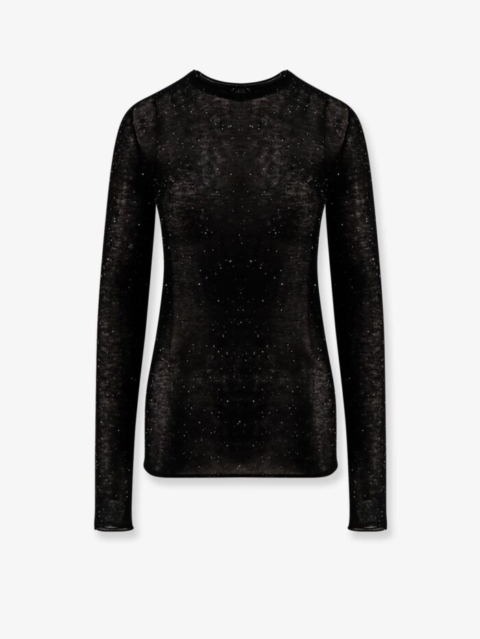 Pinko Pico Wool Top With Rhinestones