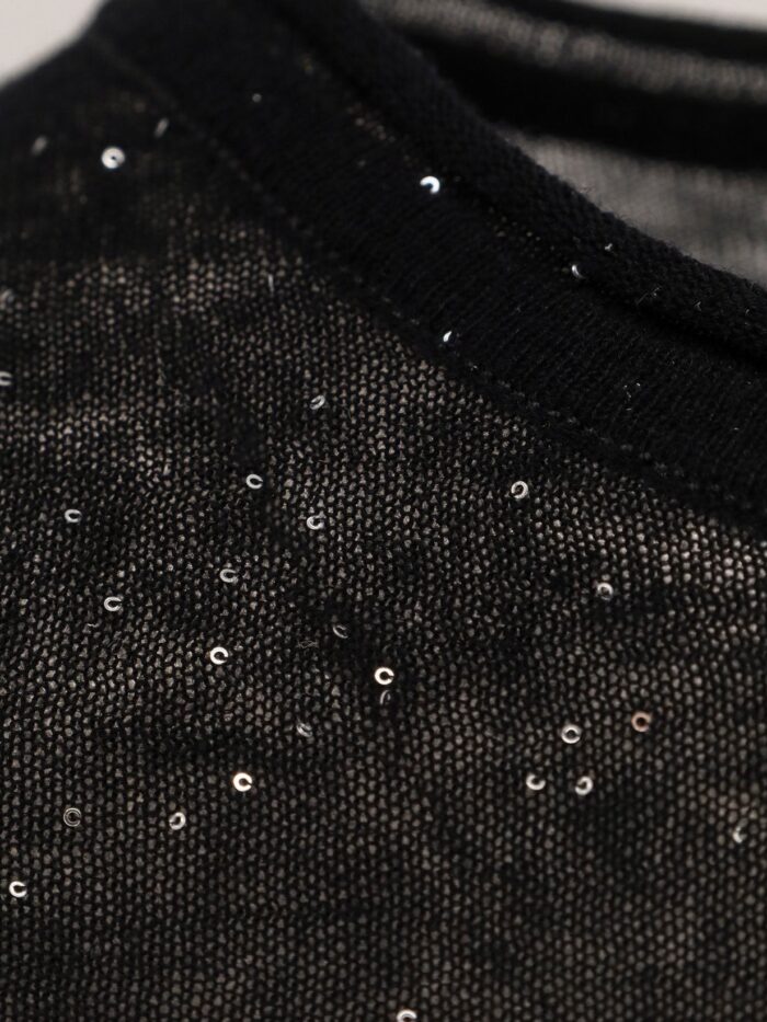 Pinko Pico Wool Top With Rhinestones