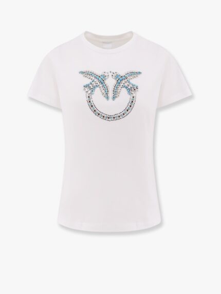 Pinko Quentin T-shirt With Love Birds Embroidery