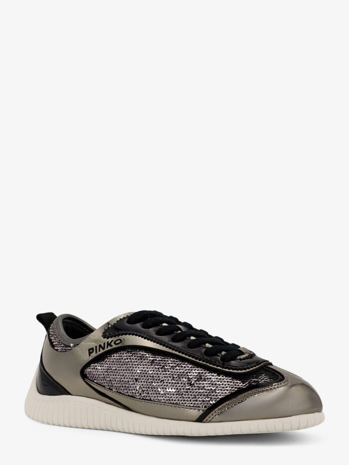 Pinko Reby 10 Mirror Fabric Sneakers With Sequins
