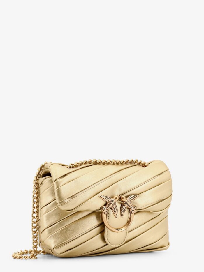 Pinko Recycled Material Shoulder Bag With Love Birds Buckle