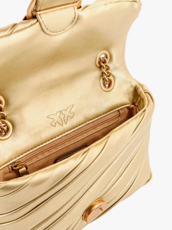 Pinko Recycled Material Shoulder Bag With Love Birds Buckle