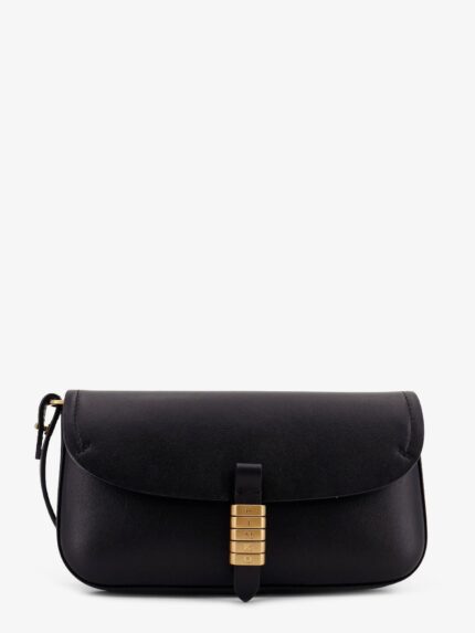 Pinko Saddle Flat Leather Crossbody Bag