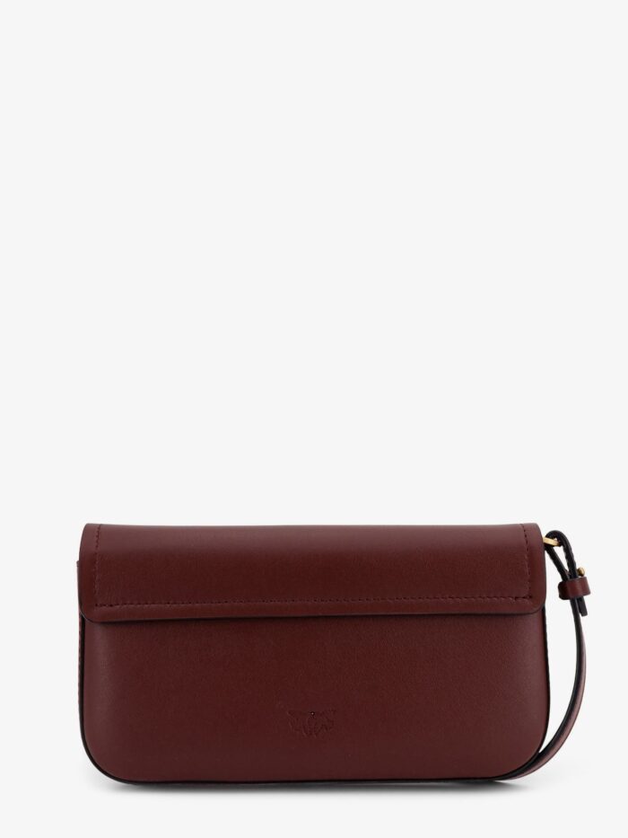 Pinko Saddle Flat Leather Crossbody Bag