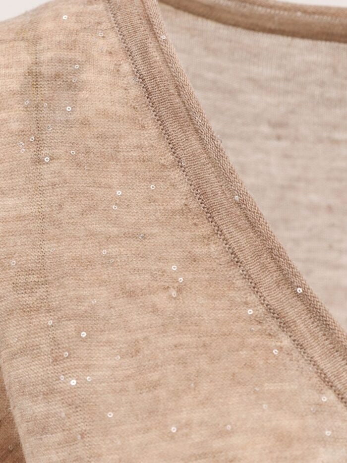 Pinko Salomone Wool Sweater With Micro Sequins