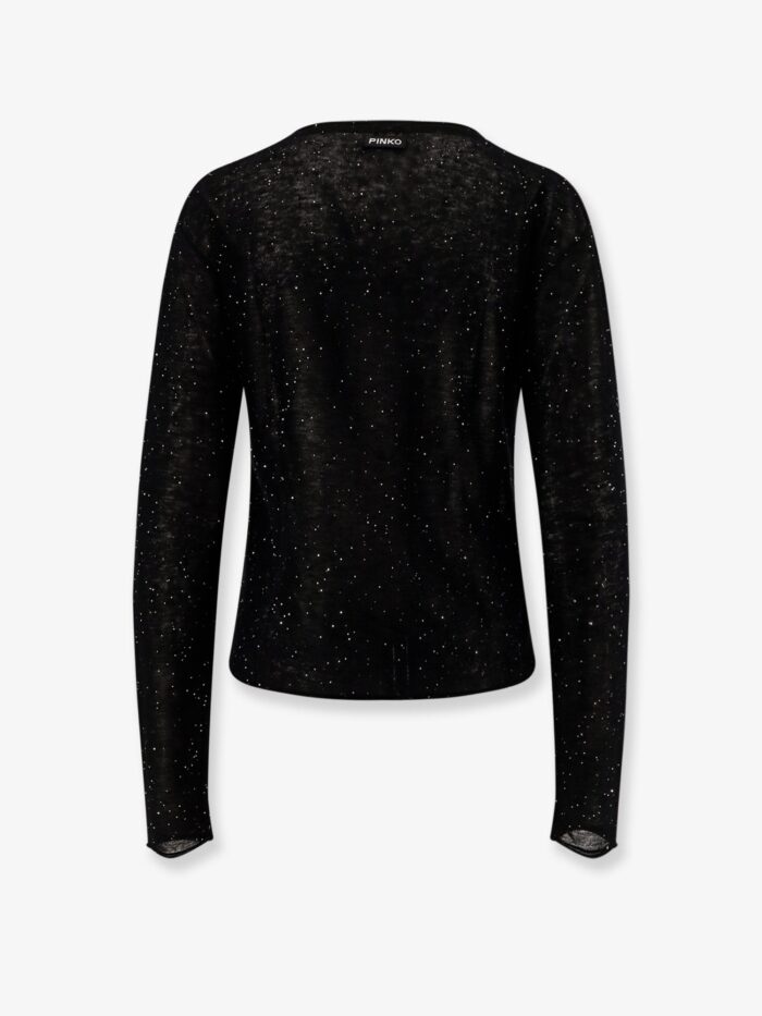 Pinko Salomone Wool Sweater With Micro Sequins