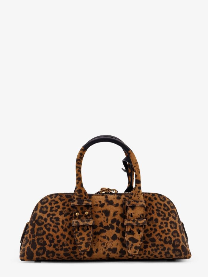 Pinko Suede Escape Bag With Animal Print