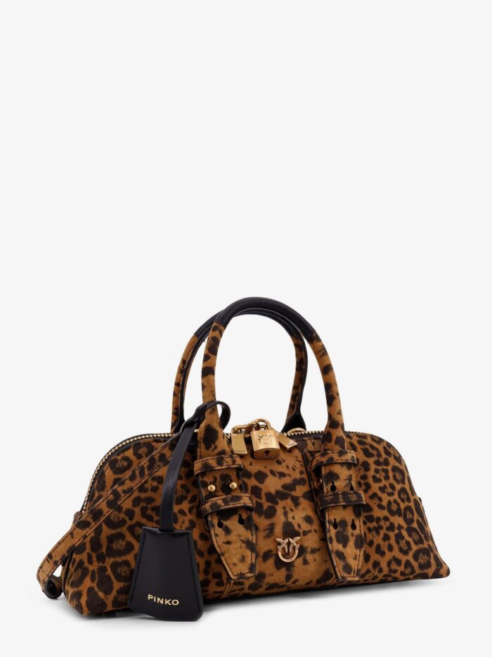 Pinko Suede Escape Bag With Animal Print