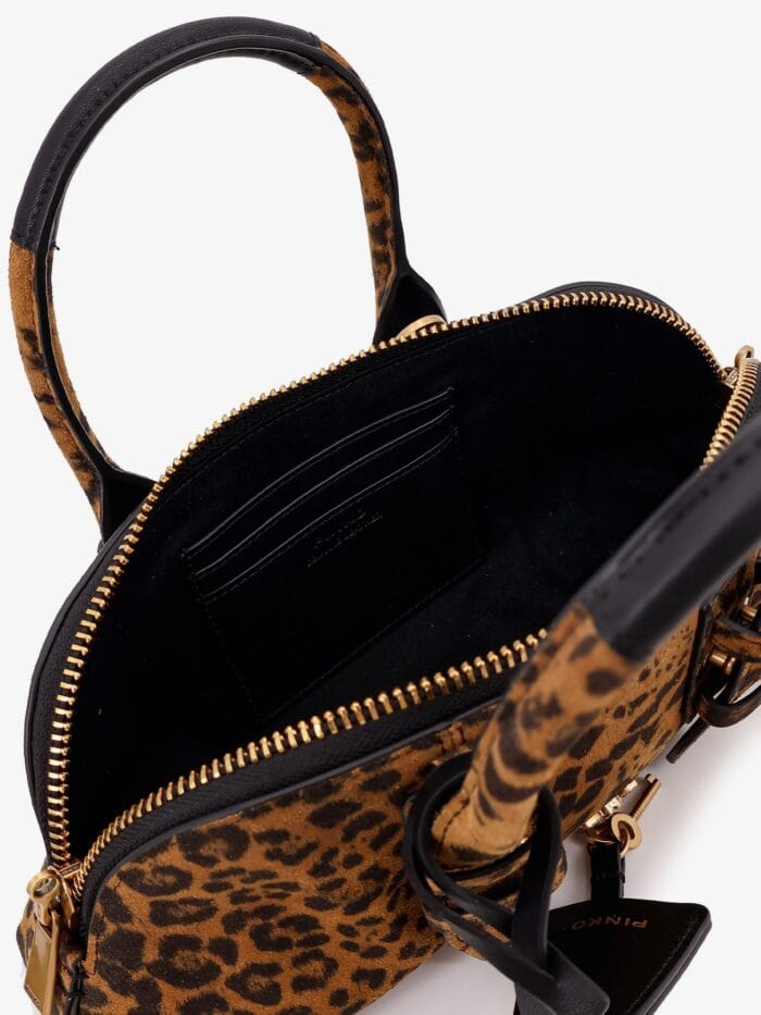 Pinko Suede Escape Bag With Animal Print