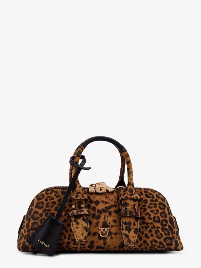 Pinko Suede Escape Bag With Animal Print