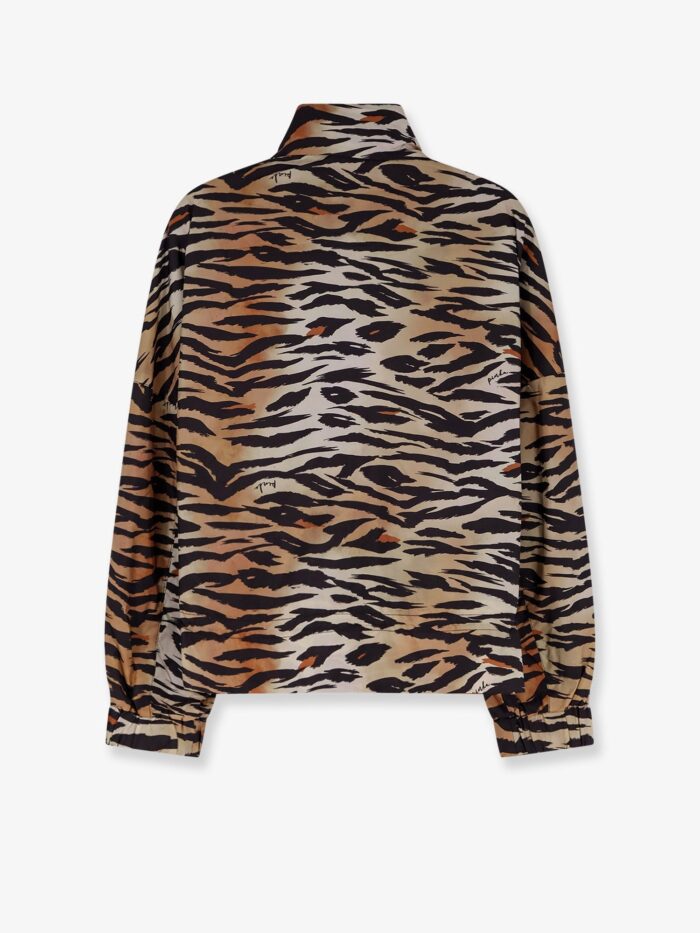 Pinko Technical Fabric Jacket With Animal Print