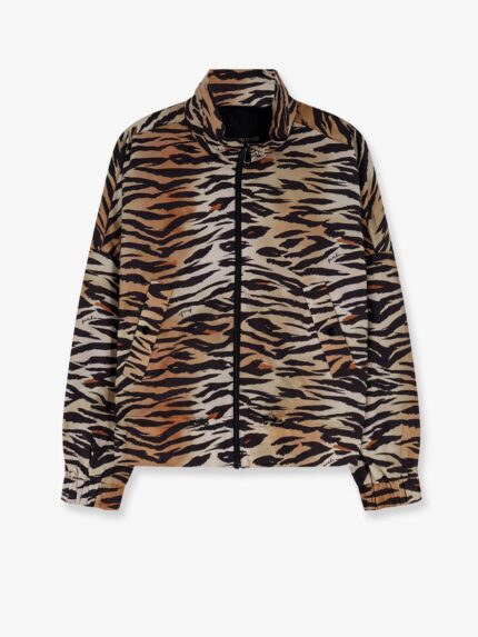 Pinko Technical Fabric Jacket With Animal Print