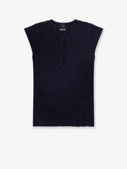 Pinko Tofane Ribbed Viscose Blend Sweater