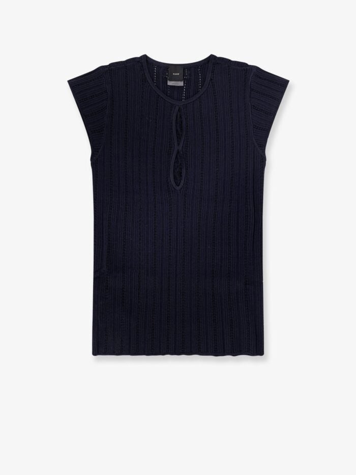 Pinko Tofane Ribbed Viscose Blend Sweater