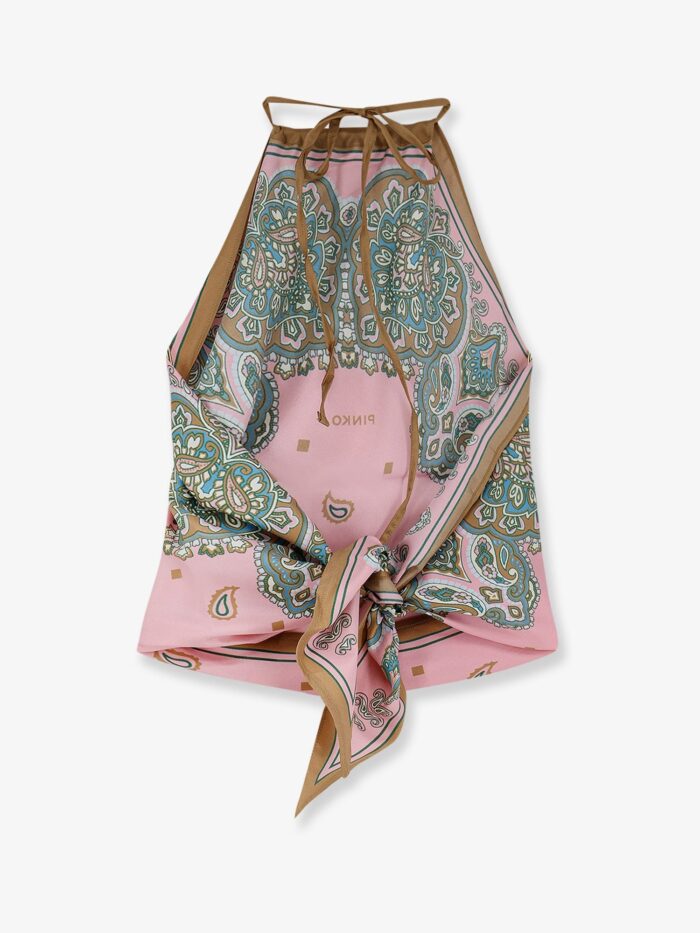 Pinko Viscose And Silk Blend Synchro Top