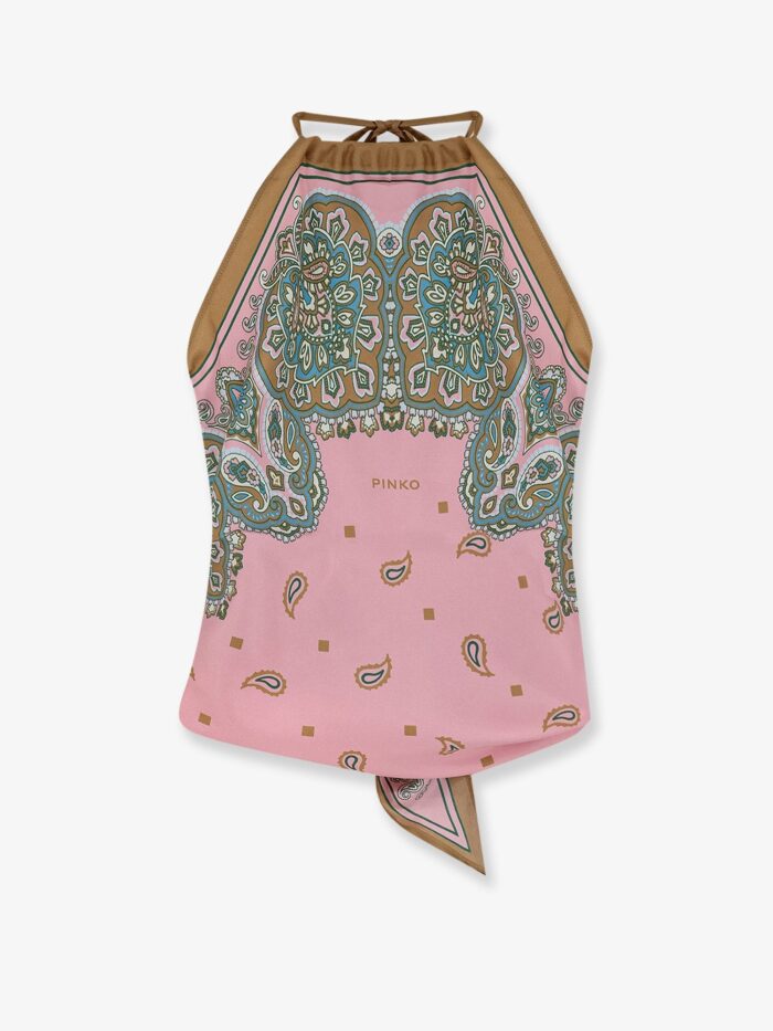 Pinko Viscose And Silk Blend Synchro Top