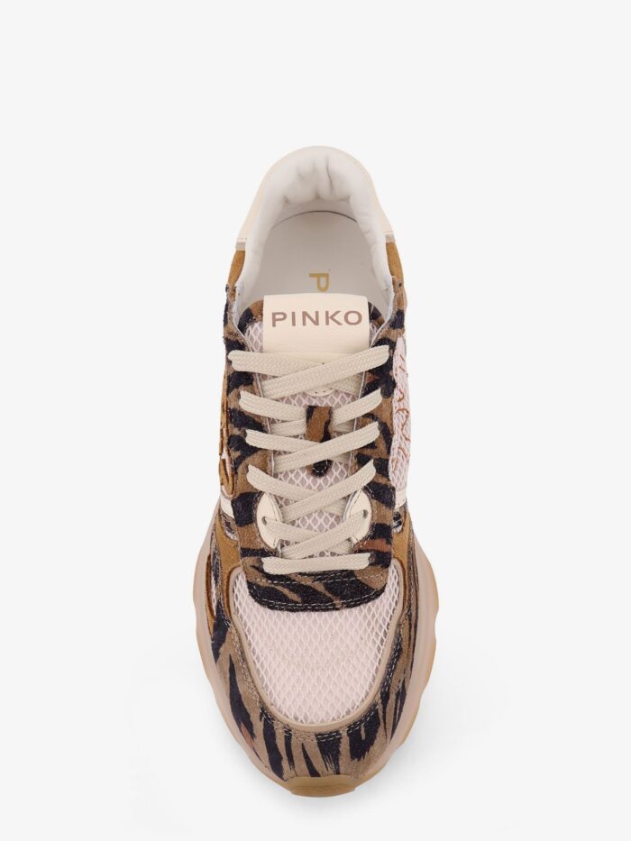 Pinko Zoe Suede Sneakers With Mesh Inserts