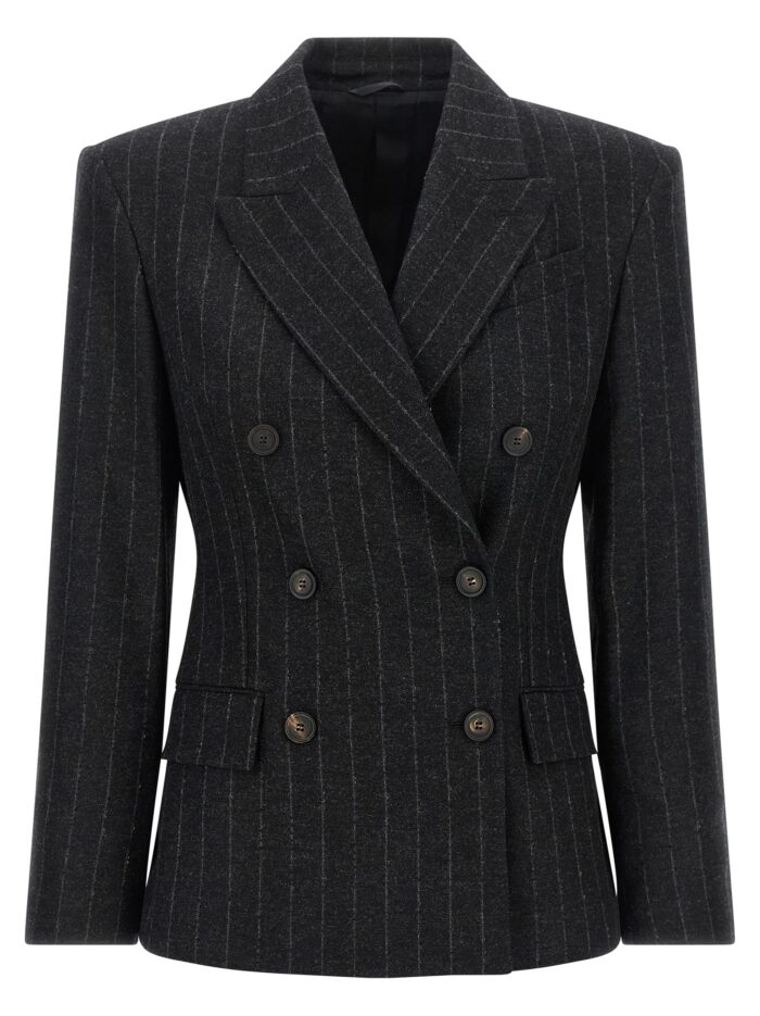 brunello cucinelli pinstripe blazer Brunello Cucinelli Pinstripe Blazer