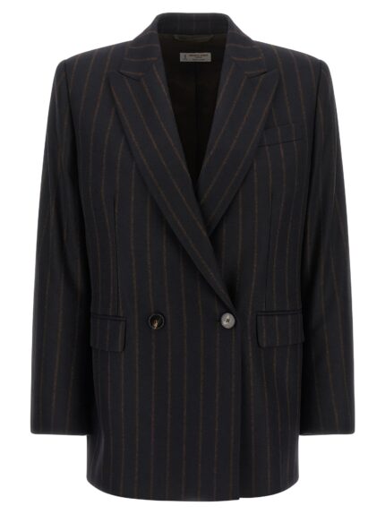 ALBERTO BIANI Pinstripe Flannel Blazer