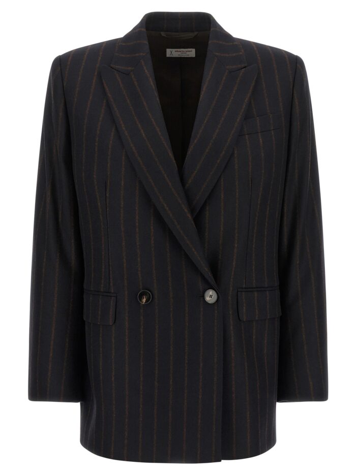 ALBERTO BIANI Pinstripe Flannel Blazer