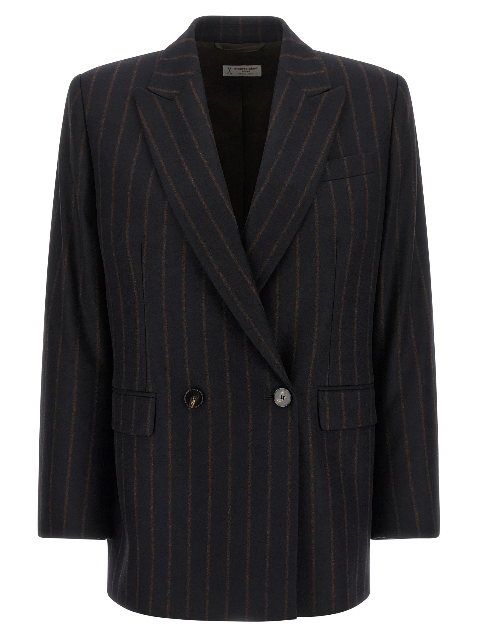 ALBERTO BIANI Pinstripe Flannel Blazer