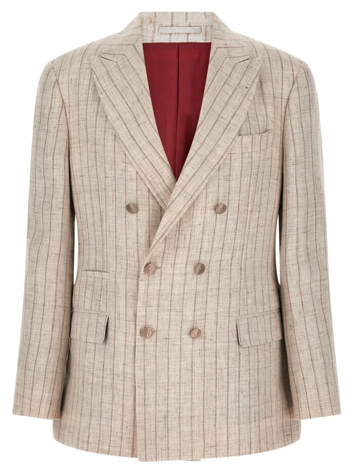 brunello cucinelli pinstripe twill blazer Brunello Cucinelli Pinstripe Twill Blazer