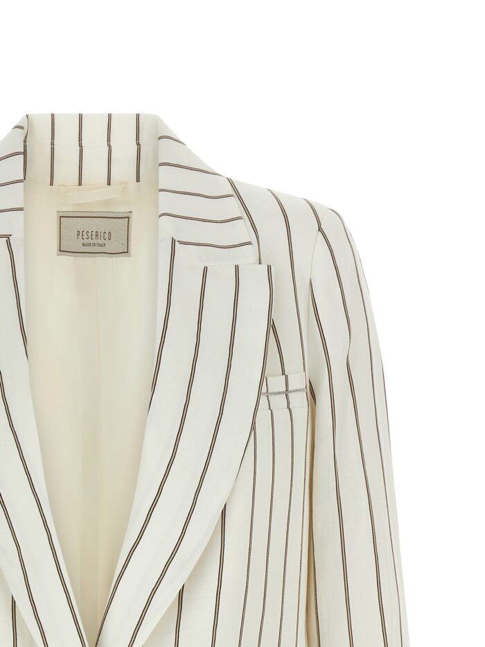 PESERICO Pinstripe Twill Blazer