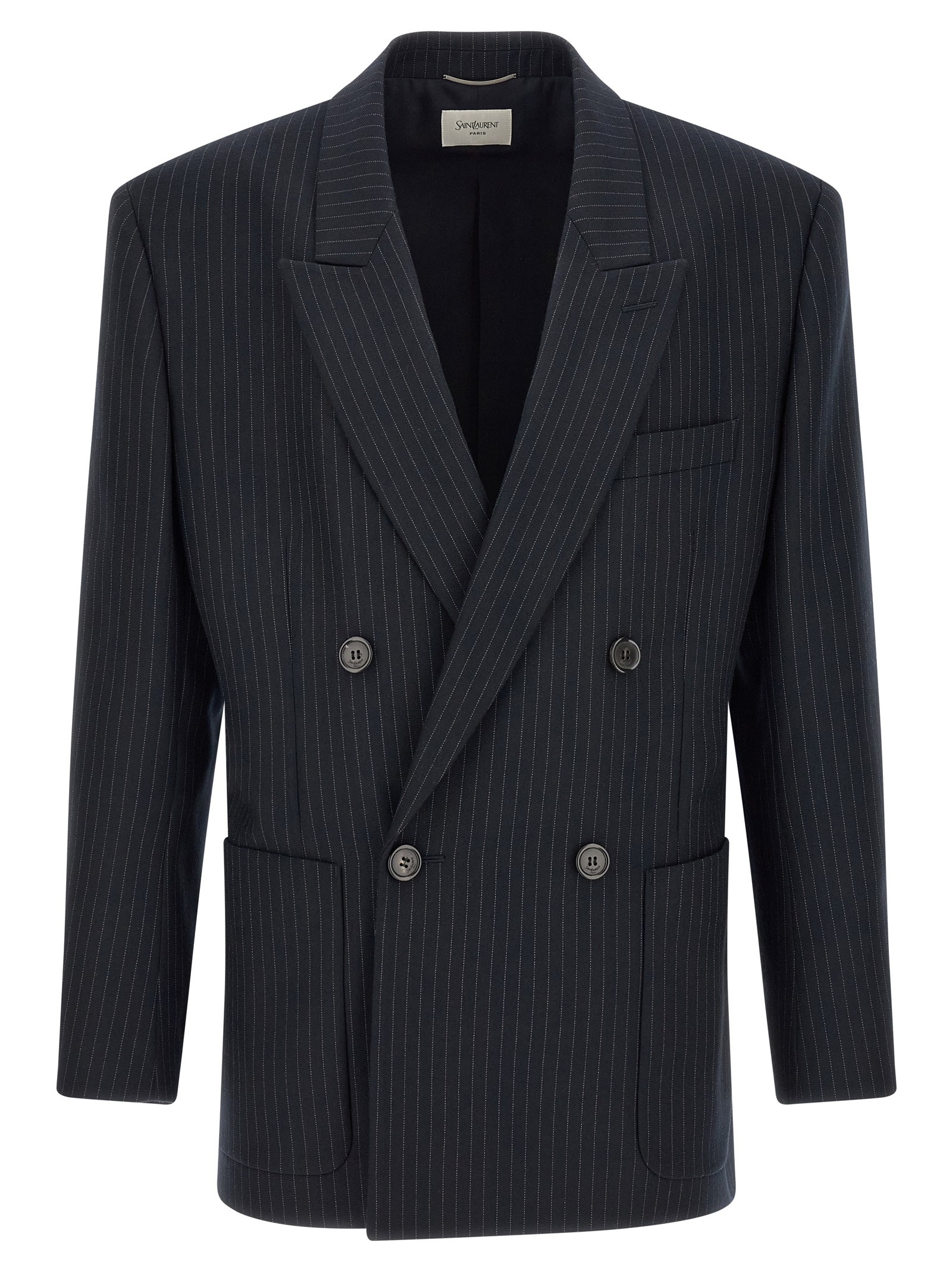 Saint Laurent Pinstriped Double-breasted Blazer