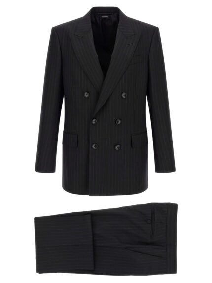 TOM FORD Pinstriped Double-breasted Dress