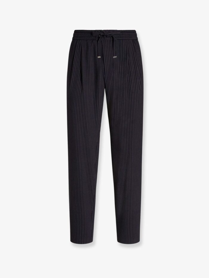 Dolce & Gabbana Pinstriped Wool Jogging Trousers
