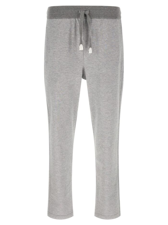 brioni piqué cotton joggers BRIONI Piqué Cotton Joggers