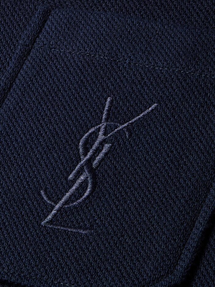 Saint Laurent Piqué Cotton Polo Shirt