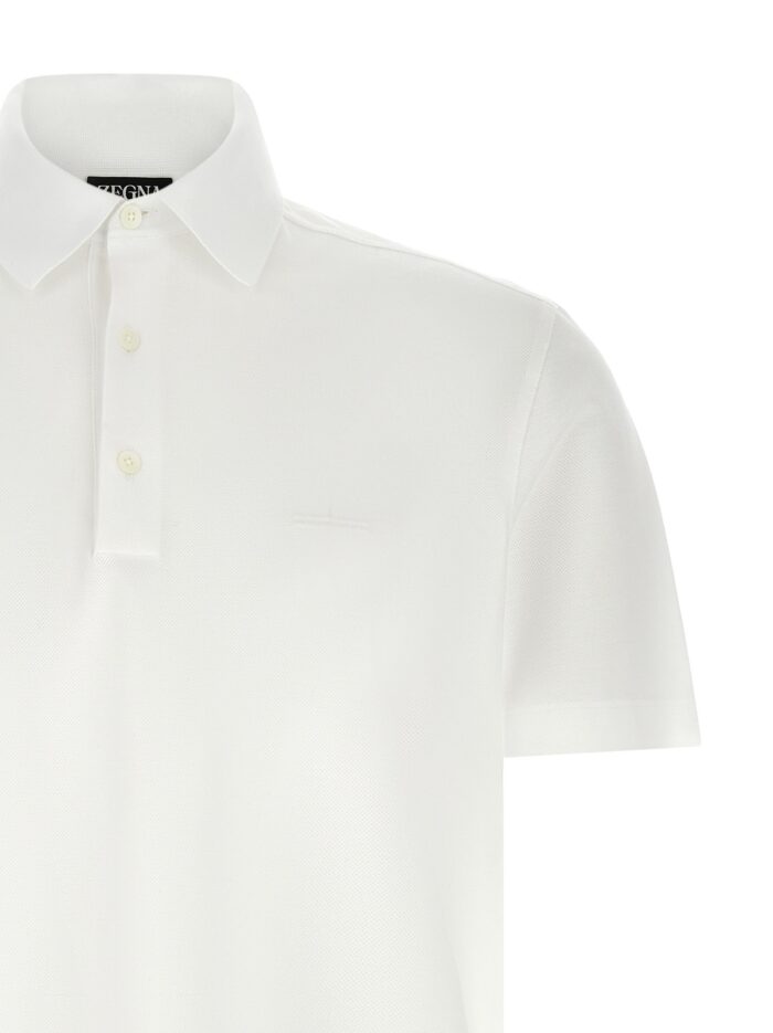 Zegna Piqué Cotton Polo Shirt