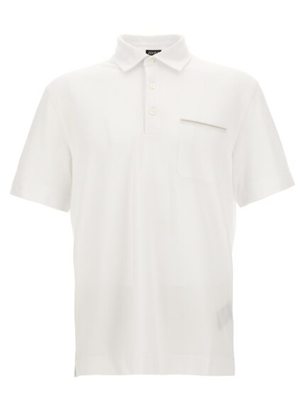 Zegna Piqué Cotton Polo Shirt