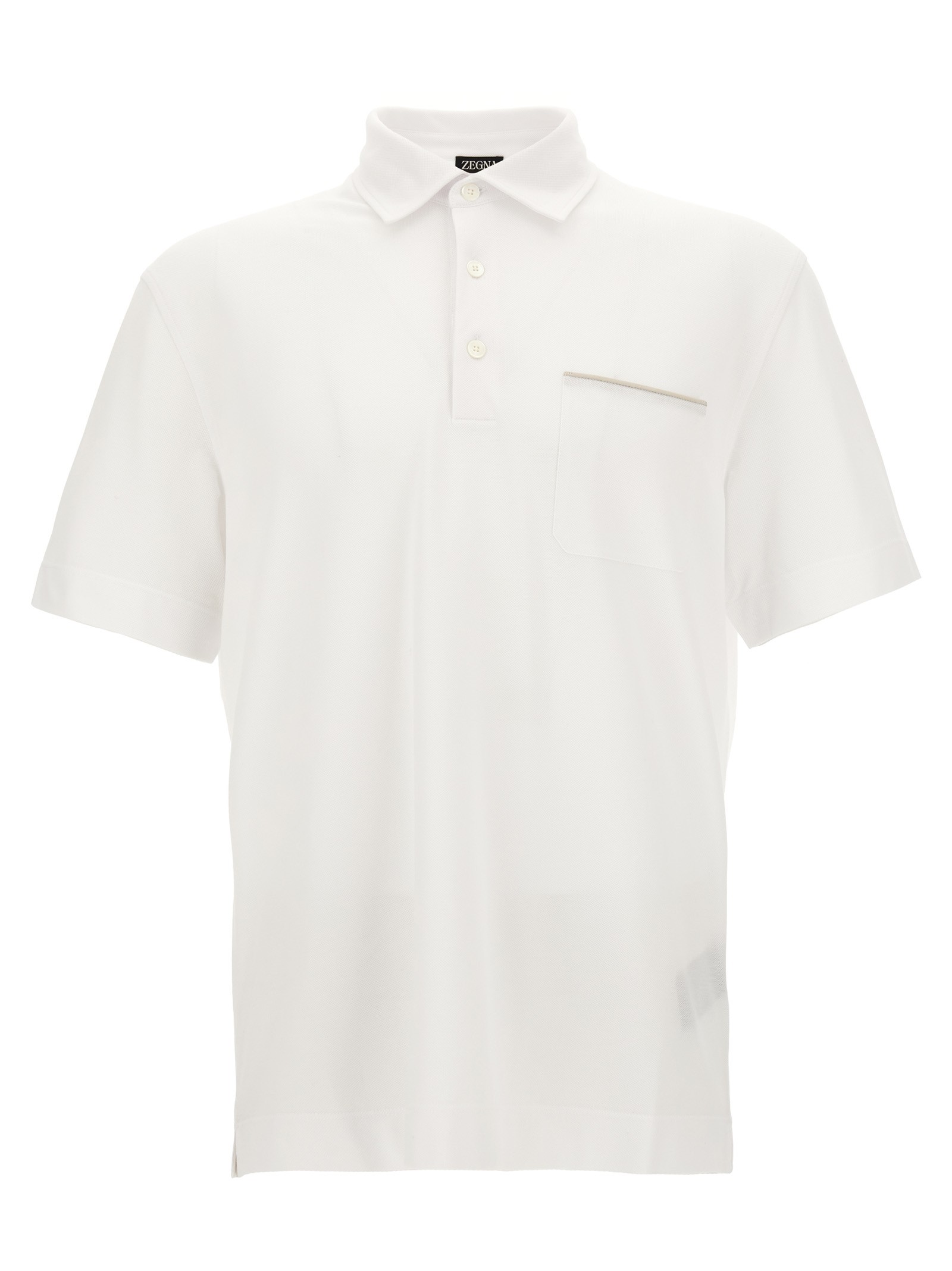 Zegna Piqué Cotton Polo Shirt