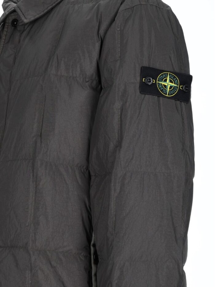 Stone Island Piumino Antigoccia Con Colletto Rigido