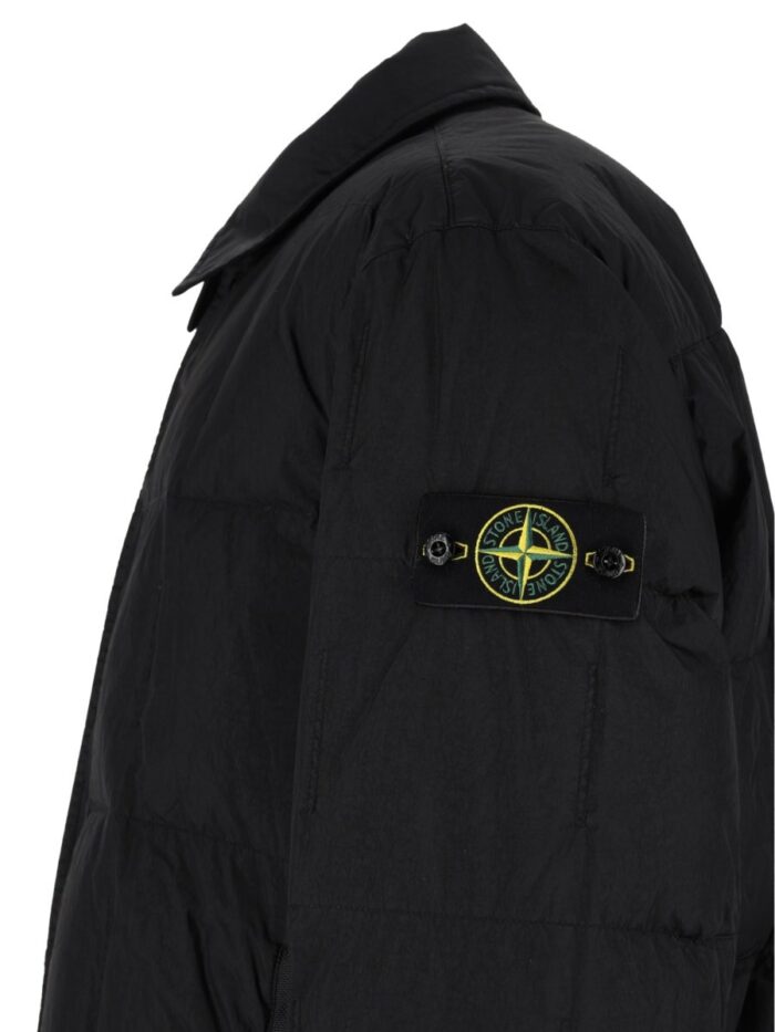 Stone Island Piumino Antigoccia Con Colletto Rigido