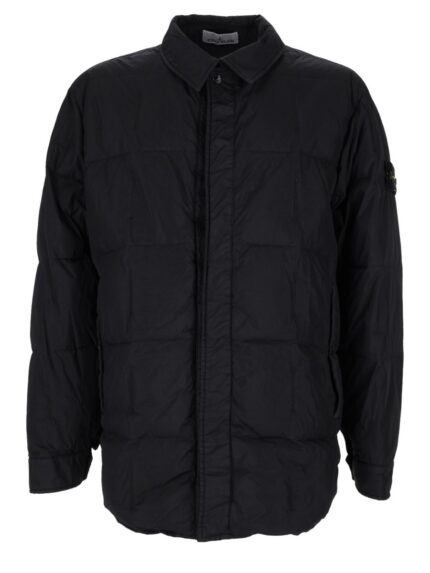 Stone Island Piumino Antigoccia Con Colletto Rigido
