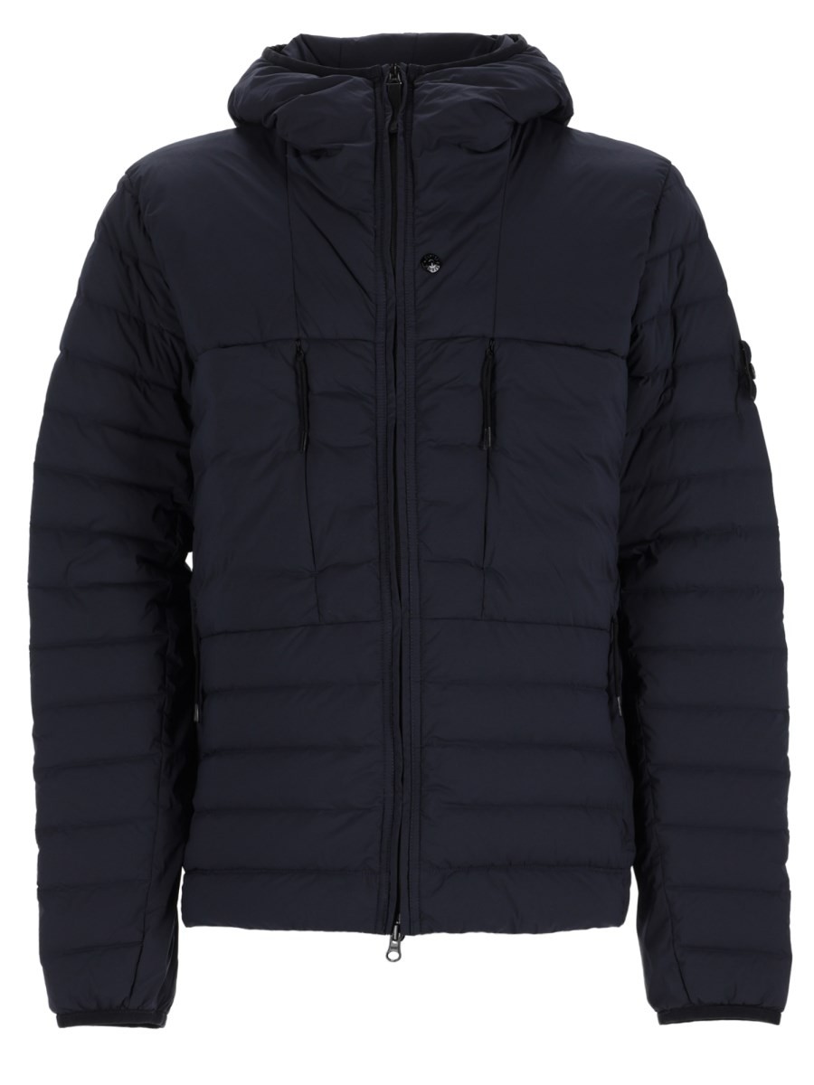 Stone Island PIUMINO CON CAPPUCCIO CON FINITURA ANTIGOCCIA