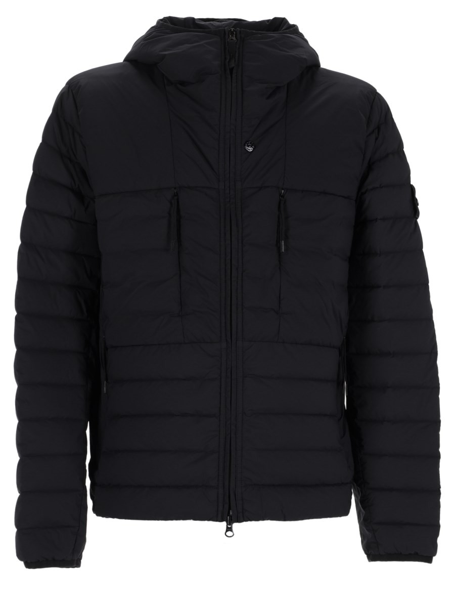 Stone Island PIUMINO CON CAPPUCCIO CON FINITURA ANTIGOCCIA