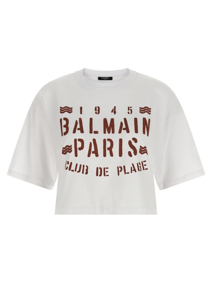 balmain 'plage' print t shirt Balmain 'Plage' Print T-shirt